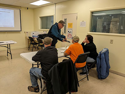 Basic Handgun Training in class